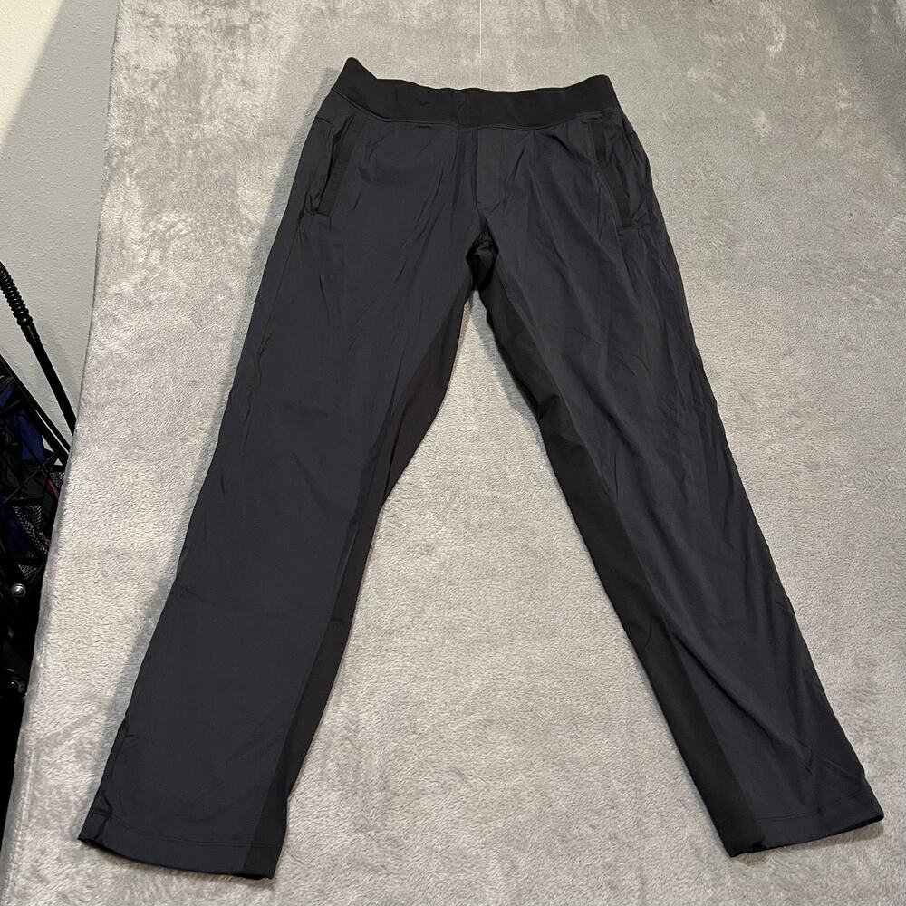 Lululemon On the Fly Pants Womens Large Gray Woven Running Joggers Gym